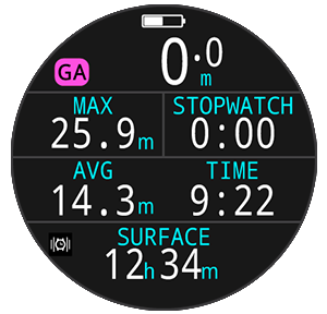 standard ga dive 0m surface en
